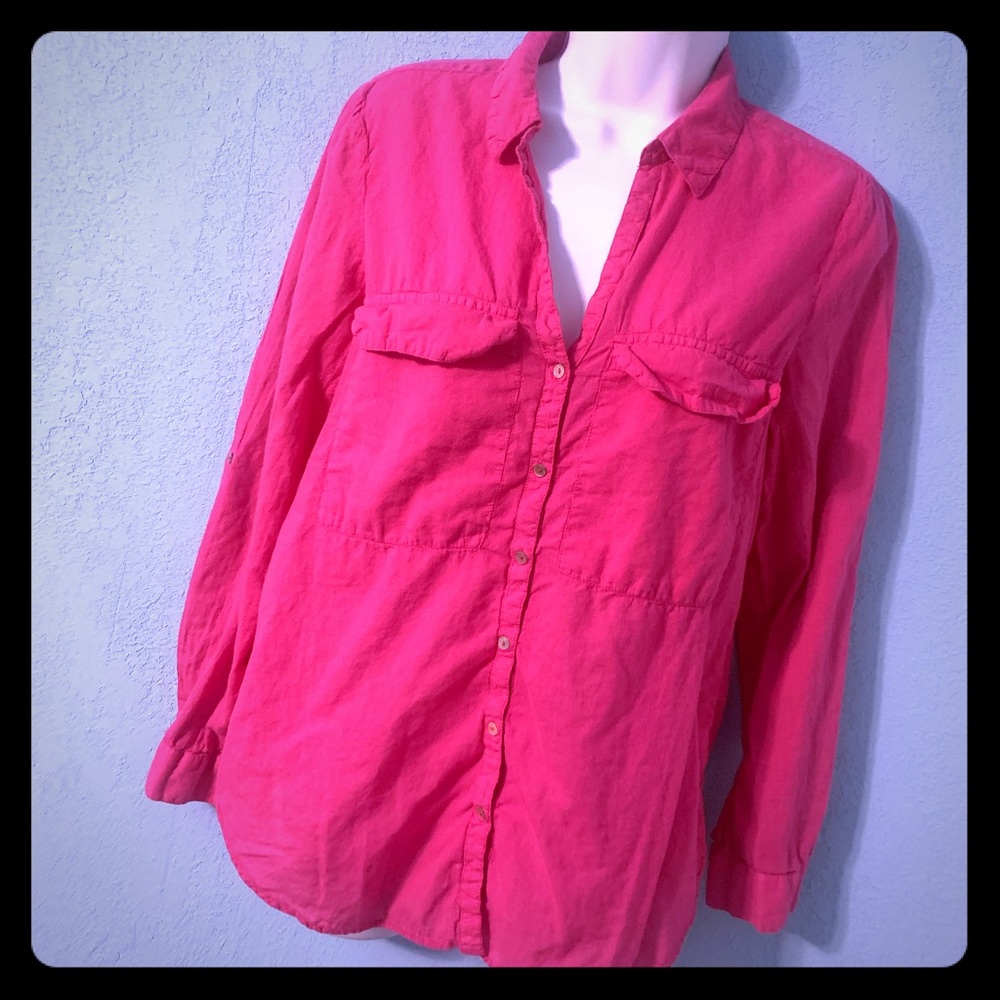 Nine West Pink Button Down